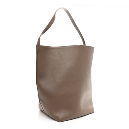 Grained Calfskin Large N/S Park Tote Dark Taupe