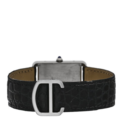 Stainless Steel Alligator 27mm Tank Solo Quartz Watch