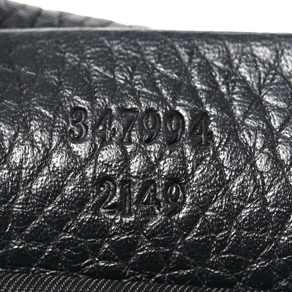 Pebbled Calfskin Small Soho Disco Bag Black