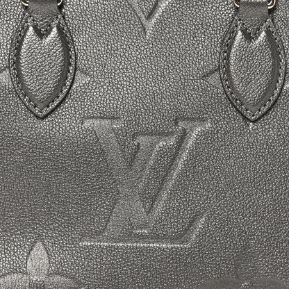 Metallic Empreinte Monogram Giant Onthego PM Gun Metal