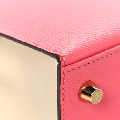 Epsom Bi-Color Horseshoe Kelly Sellier 25 Rose Azalee Craie