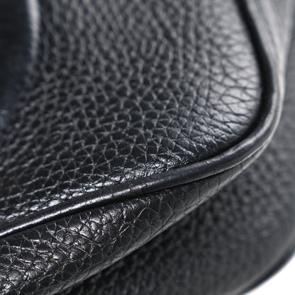 Pebbled Calfskin Small Soho Disco Bag Black
