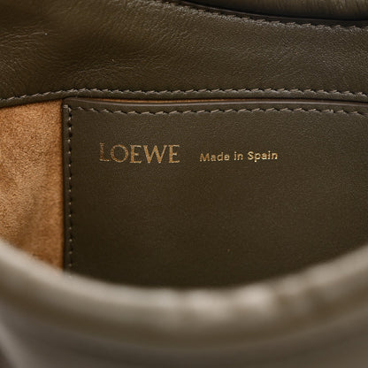 Shiny Nappa Calfskin Paseo Satchel Dark Khaki
