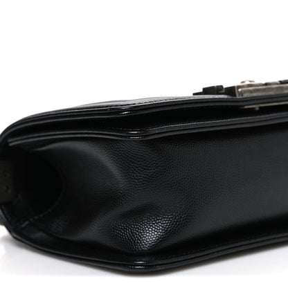 Caviar Quilted Small Boy Flap Black