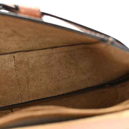 Calfskin Jacquard Mini Gate Dual Bag Tan