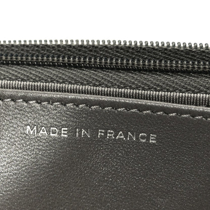 Lambskin Crystal Quilted Wallet On Chain WOC Grey