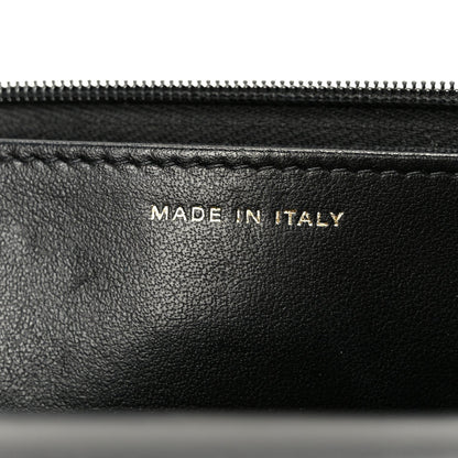Shiny Lambskin Quilted CC Pearl Wallet on Chain WOC Black
