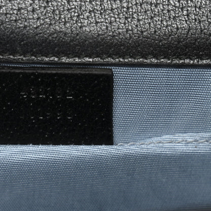 Grained Calfskin Bee Star Small Padlock Shoulder Bag Black