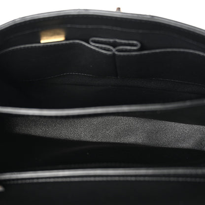 Lambskin Quilted Small Trendy CC Dual Handle Flap Bag Black