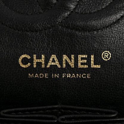 Caviar Quilted Small Double Flap Black