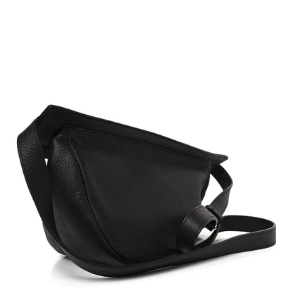 Grained Calfskin Small Slouchy Banana Bag Dark Brown