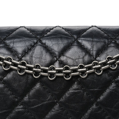 Aged Calfskin Quilted 2.55 Reissue 225 Flap Black