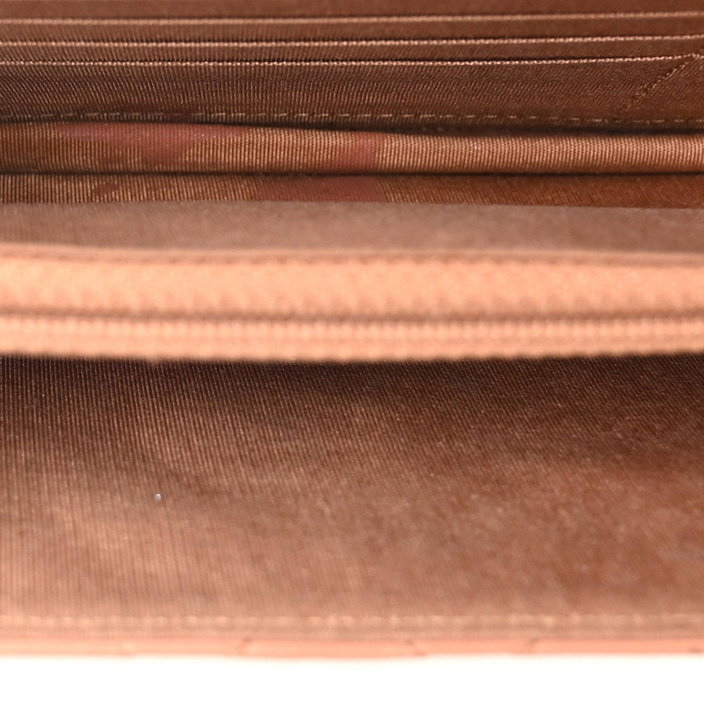 Calfskin Quilted Boy Square Wallet on Chain WOC Brown