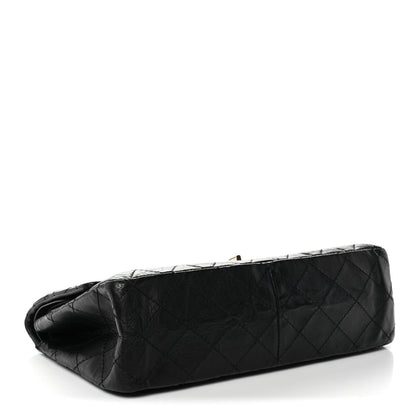 Aged Calfskin Quilted 2.55 Reissue 226 Flap Black