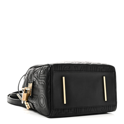 Calfskin Embossed Mini Cube Speedy Black