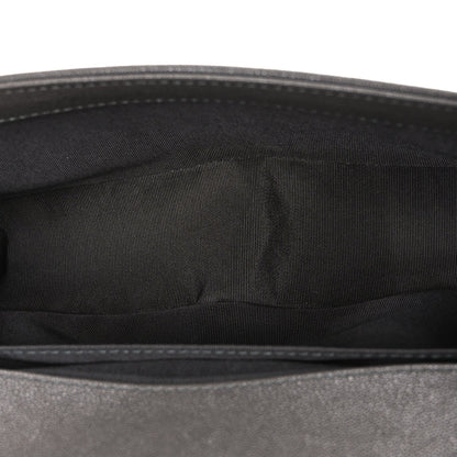 Caviar Quilted Medium Boy Flap Dark Grey