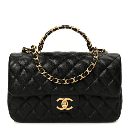 Caviar Quilted Small Handy CC Flap Black