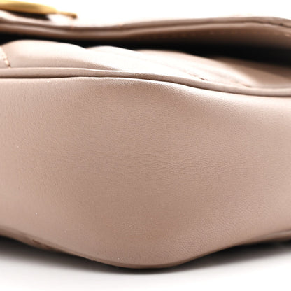 Calfskin Matelasse Super Mini GG Marmont Shoulder Bag Porcelain Rose