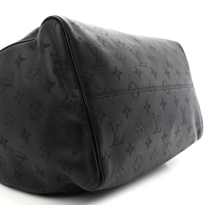 Calfskin Monogram Speedy P9 Bandouliere 40 Ultra Black