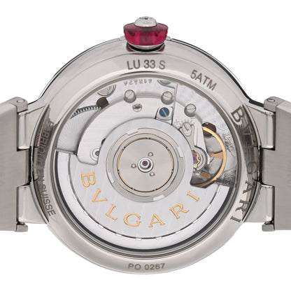 Stainless Steel Diamond Mother of Pearl 33mm Lucea Automatic Watch