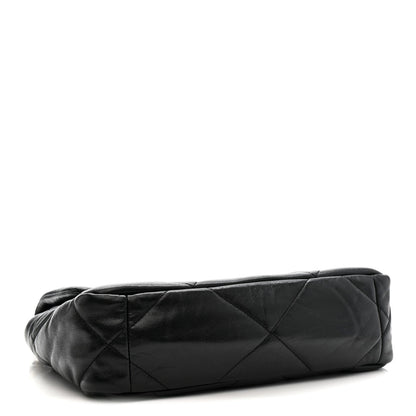 Goatskin Quilted Medium Chanel 19 Flap Black