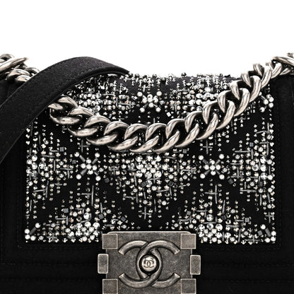 Wool Felt Embellished Small Boy Flap Black