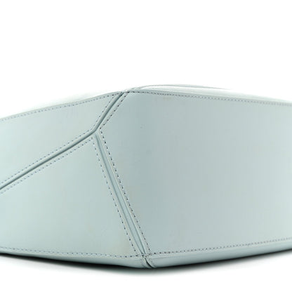 Grained Calfskin Small Puzzle Bag Aquamarine