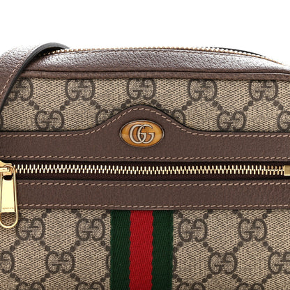 GG Supreme Monogram Web Mini Ophidia Shoulder Bag Brown