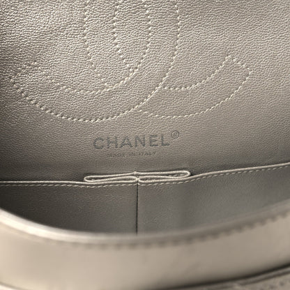 Metallic Lambskin Quilted 2.55 Reissue 225 Flap Silver