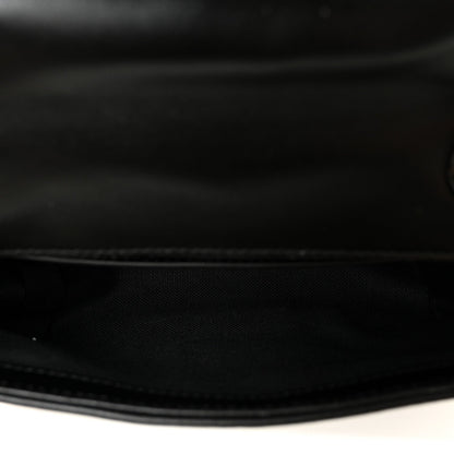 Calfskin Matelasse Monochrome Mini GG Marmont Shoulder Bag Black