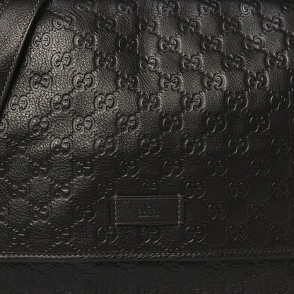 Guccissima Medium Flap Messenger Bag Chocolate