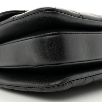 Lambskin Quilted Mini Trendy CC Dual Handle Flap Bag Black