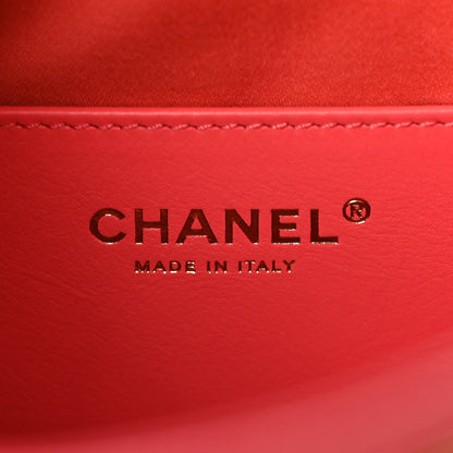 Caviar Quilted Mini Chanel 25 Handbag Coral