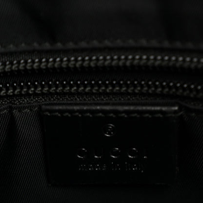 GG Supreme Monogram Web Messenger Bag Black
