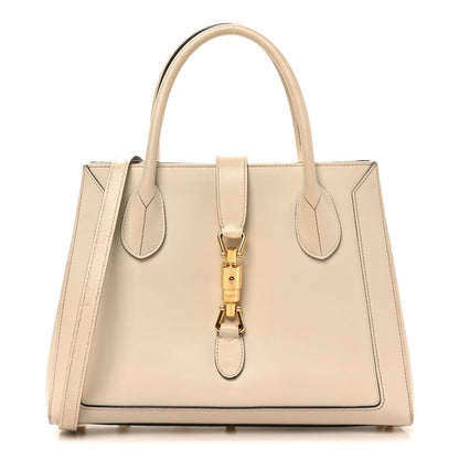 Boarded Plutone Calfskin Medium Jackie 1961 Tote Mystic White