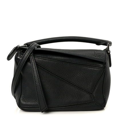 Calfskin Mini Puzzle Bag Black