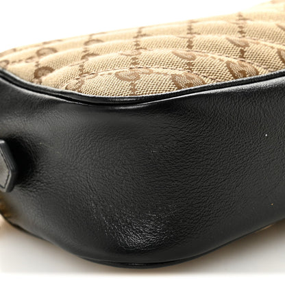 Monogram Matelasse Diagonal Small GG Marmont Chain Shoulder Bag Beige Black