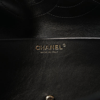 Suede Calfskin Small Souplissimo Maxi Flap Black