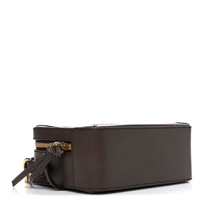 GG Supreme Monogram Mini Ophidia Top Handle Shoulder Bag Brown
