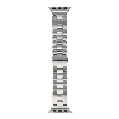 Stainless Steel 42mm Grand H Apple Watch Single Tour Band Gris