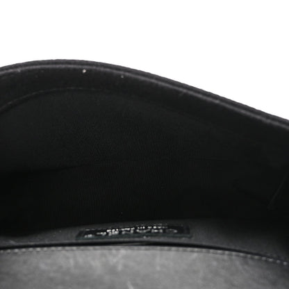 Wool Felt Embellished Small Boy Flap Black