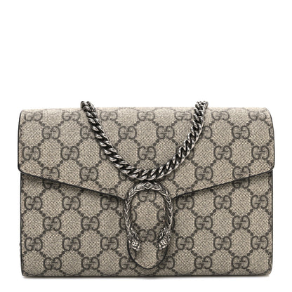 GG Supreme Monogram Mini Dionysus Chain Wallet Beige Taupe