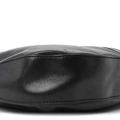 Calfskin Web Stripe Medium Dionysus Hobo Black