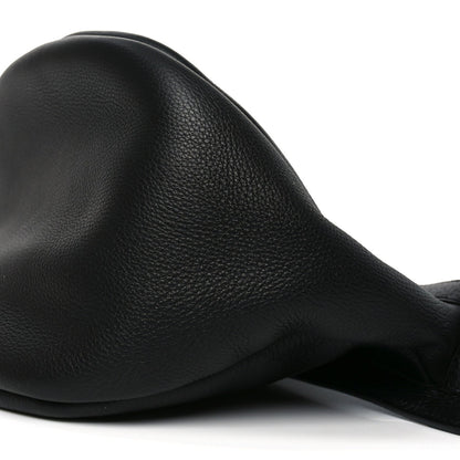 Grained Calfskin Large Slouchy Banana Bag Black