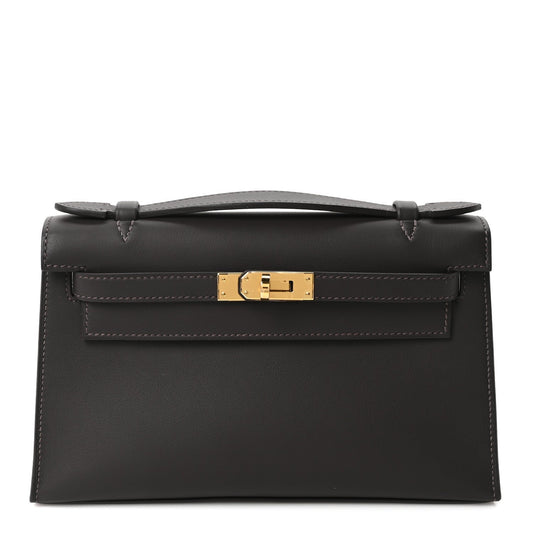 Swift Kelly Pochette Clutch Bai Brun