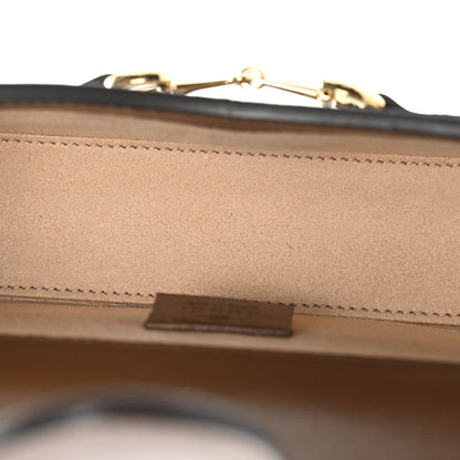 GG Supreme Monogram Mini Horsebit 1955 Shoulder Bag Beige Brown Sugar