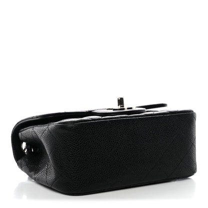 Caviar Quilted Mini Square Flap Black