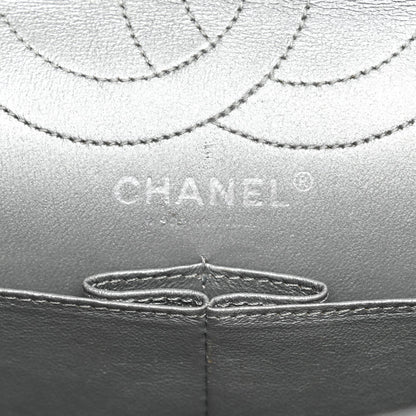 Metallic Aged Calfskin Quilted 2.55 Reissue 226 Flap Silver