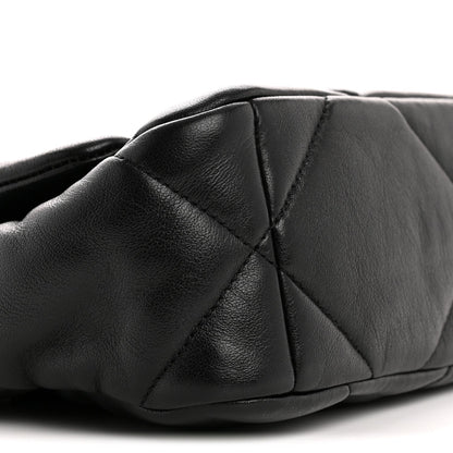Lambskin Quilted Medium Chanel 19 Flap Black
