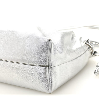 Metallic Nappa Donut Chain Flamenco Knot Silver